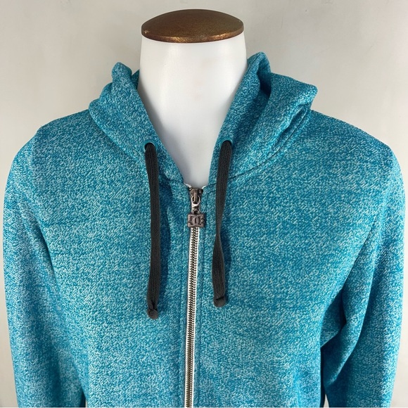 DC shoe hoodie sweater men'sMedium teal blue  skate y2k - Picture 4 of 8